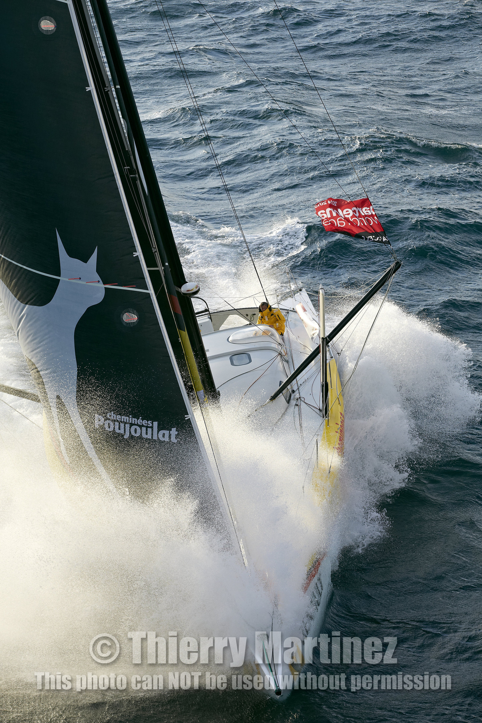 2014 BARCELONA WORLD RACE. Bernard Stamm (SUI) & Jean Le Cam (FRA) on CHEMINEES POUJOULAT