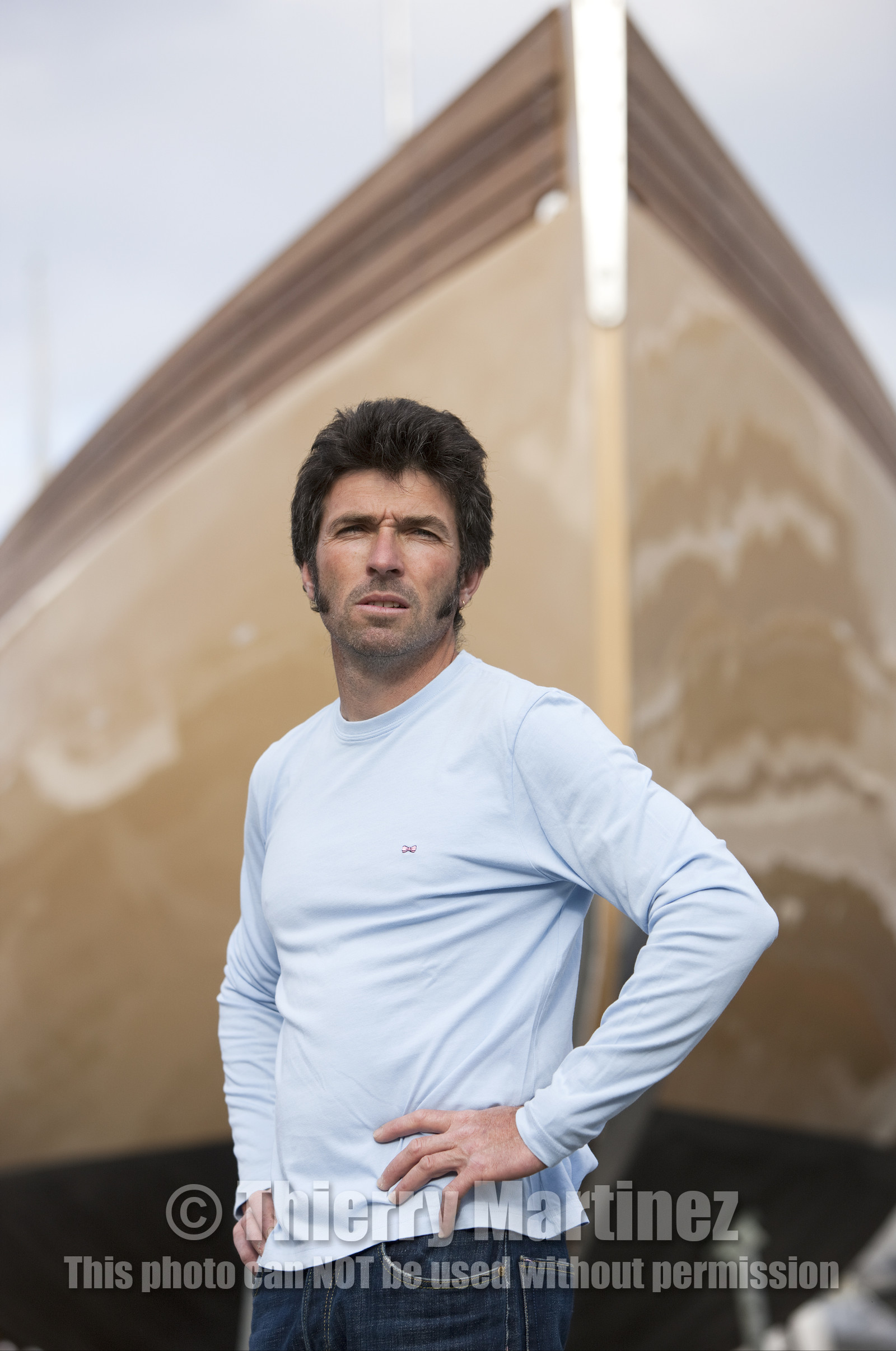 Thierry Dubois (FRA) et son bateau LA LOUISE