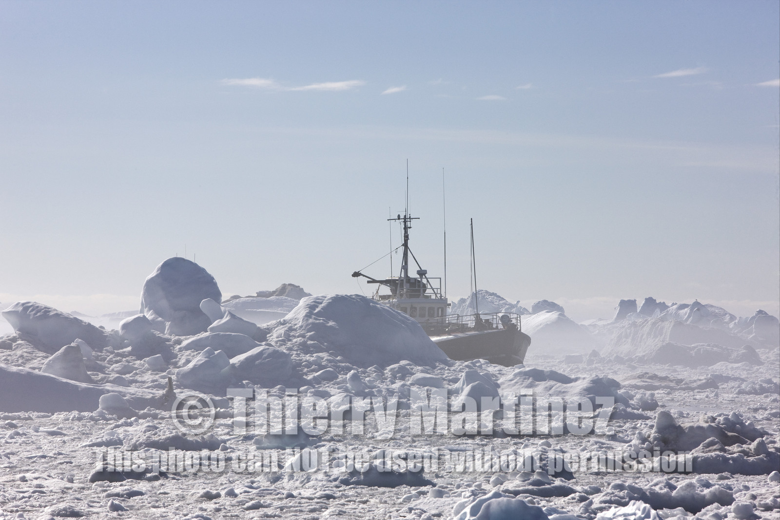 Schooner LA LOUISE sailing on west coast of Greenland.