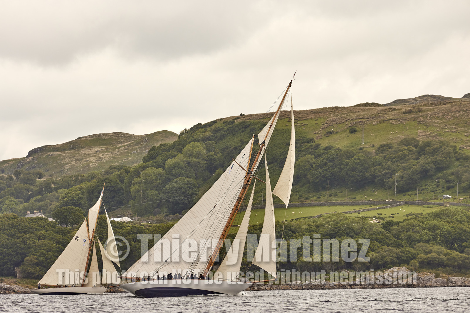 22_22475  © Thierry Martinez.FAIRLIE,SCOTLAND - UK 14th June 20222022 RICHARD MILLE FIFE REGATTA.Day 4 :ROTHESAY (ISLE OF BUTE) to PORTAVADIE.