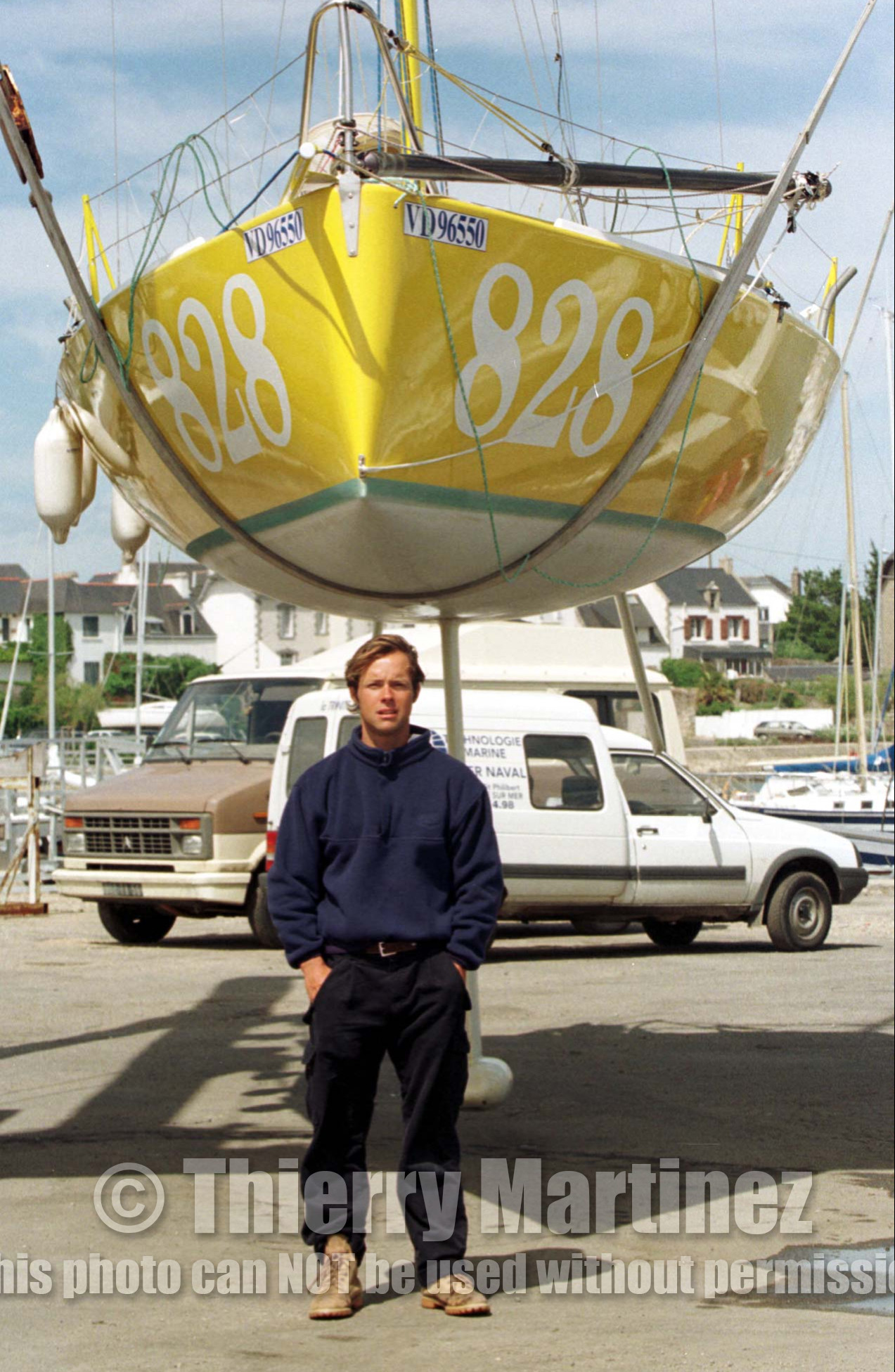 ©Thierry Martinez   Sea&Co. MINI TRANSAT 1997.  Thomas Coville (FRA) ZURICH.