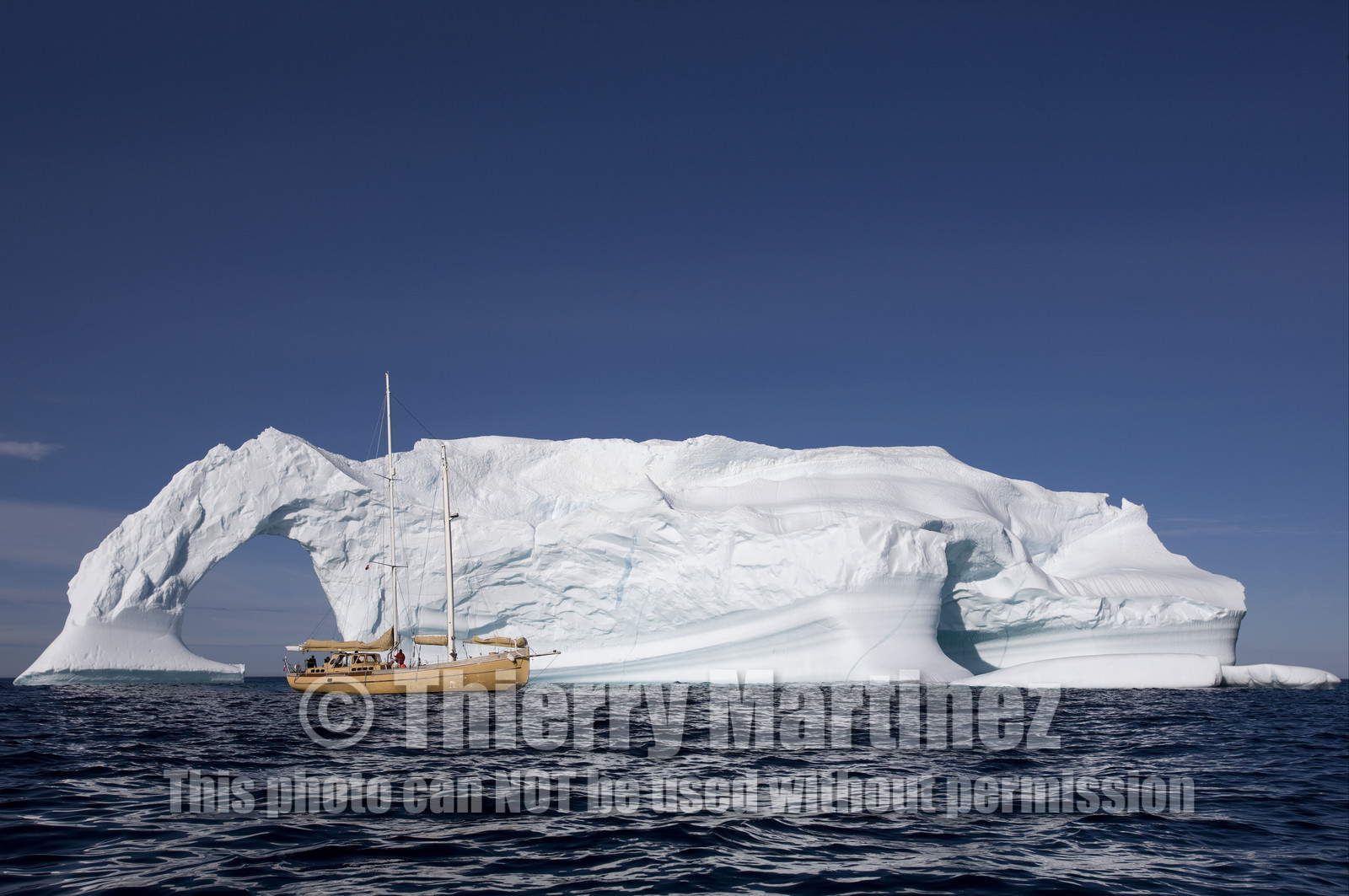 Schooner LA LOUISE sailing on west coast of Greenland.