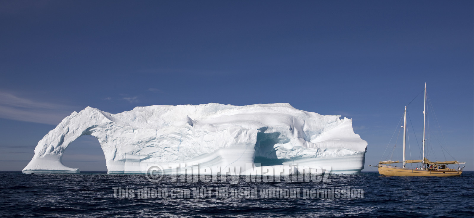 Schooner LA LOUISE sailing on west coast of Greenland.