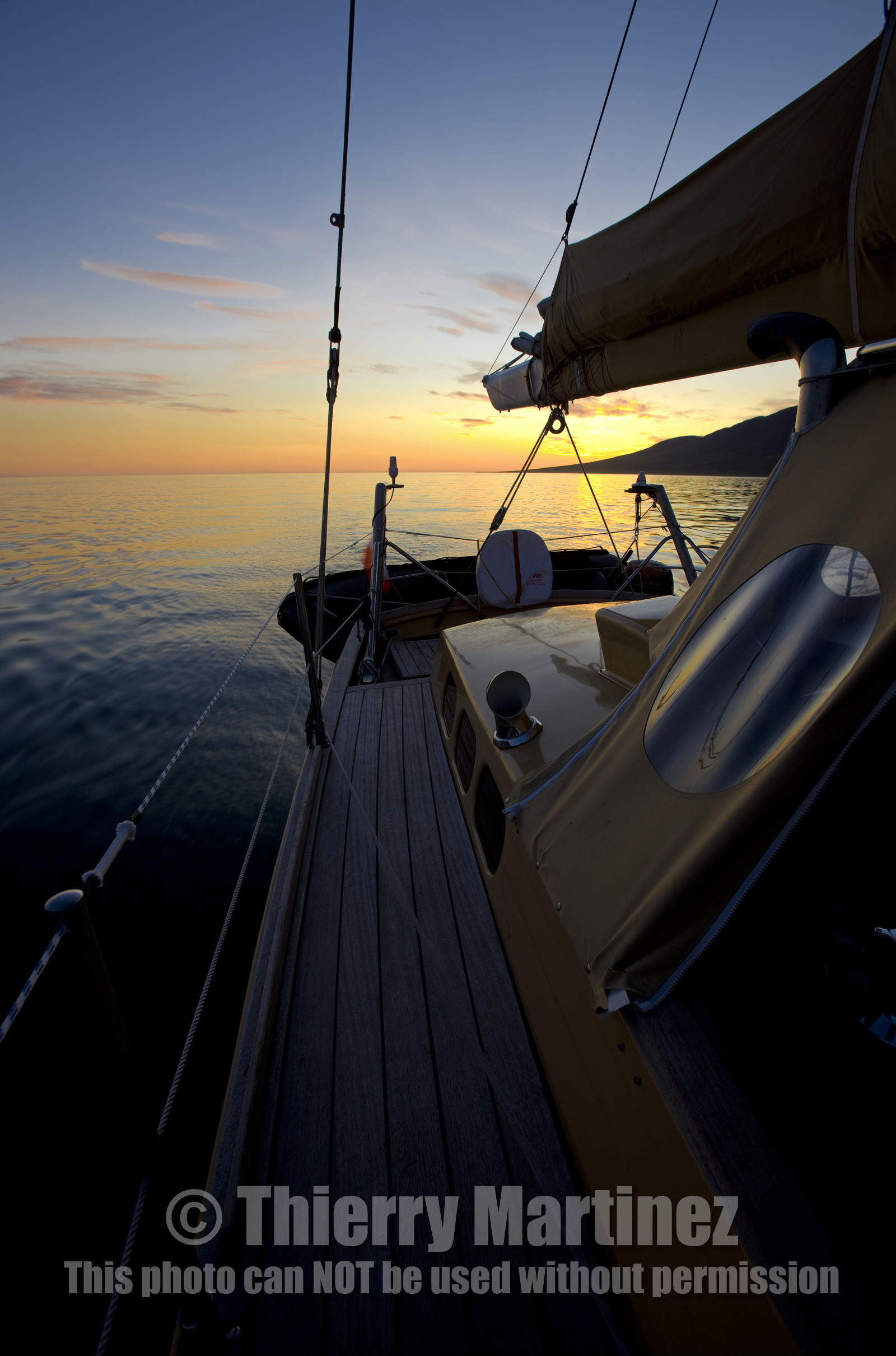 Schooner LA LOUISE sailing on west coast of Greenland.