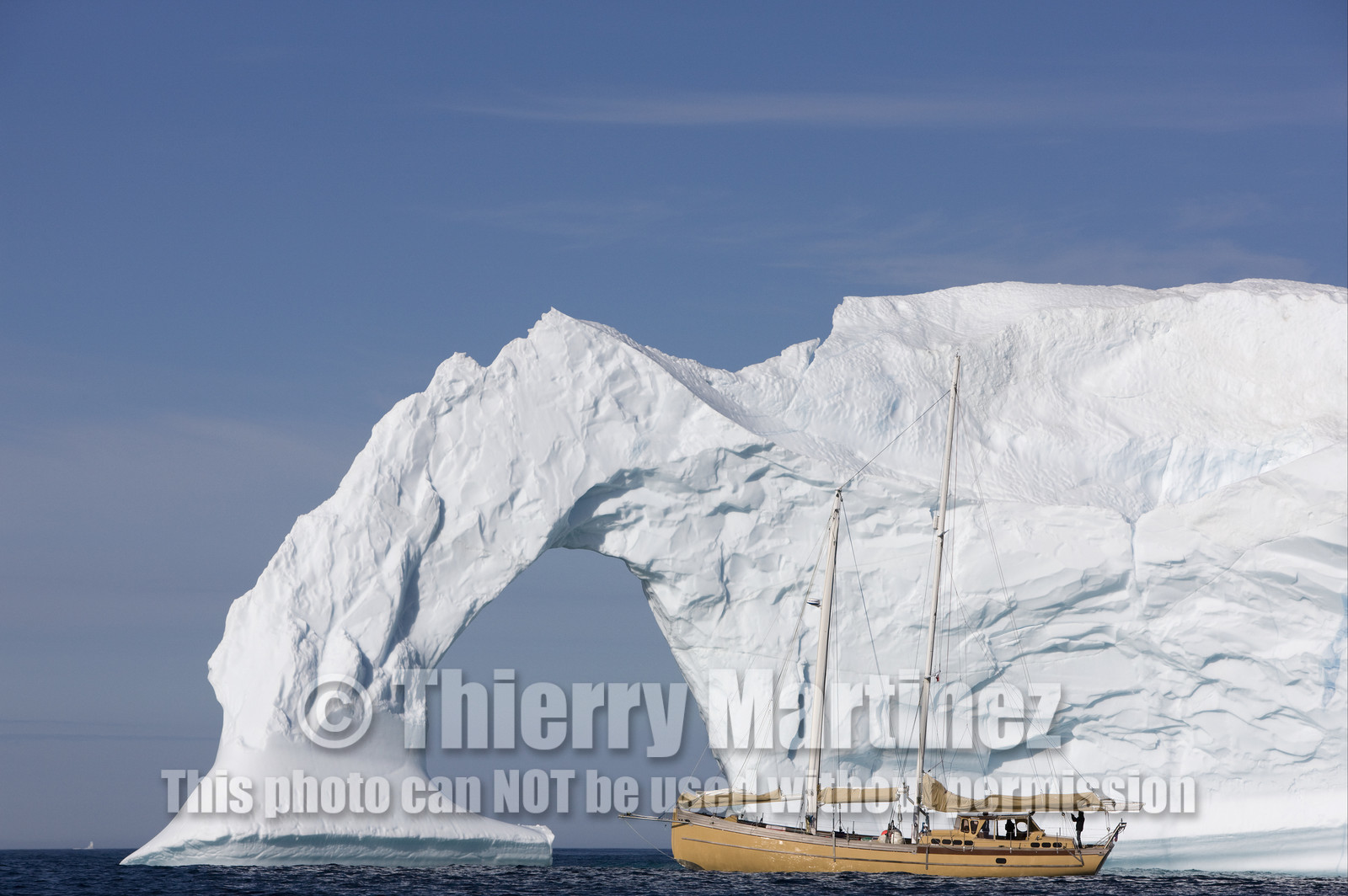 Schooner LA LOUISE sailing on west coast of Greenland.