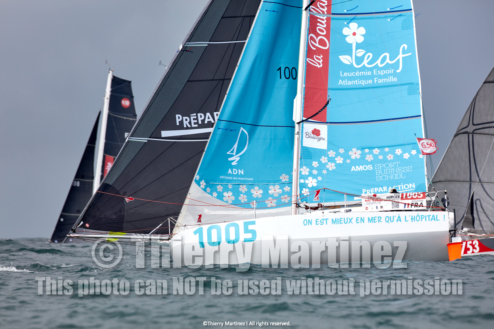 23_22420   © Thierry Martinez. LES SABLES D'OLONNE, 85 - FRANCE 25 septembre 2023.Départ MINI TRANSAT 2023. Départ du Dimanche 24 septembre retardé au Lundi 25 Sept .Les Sables d’Olonne (FRA)    Santa Cruz de la Palma ( Canaries)    St François ( Guadeloupe): 4050 NM.