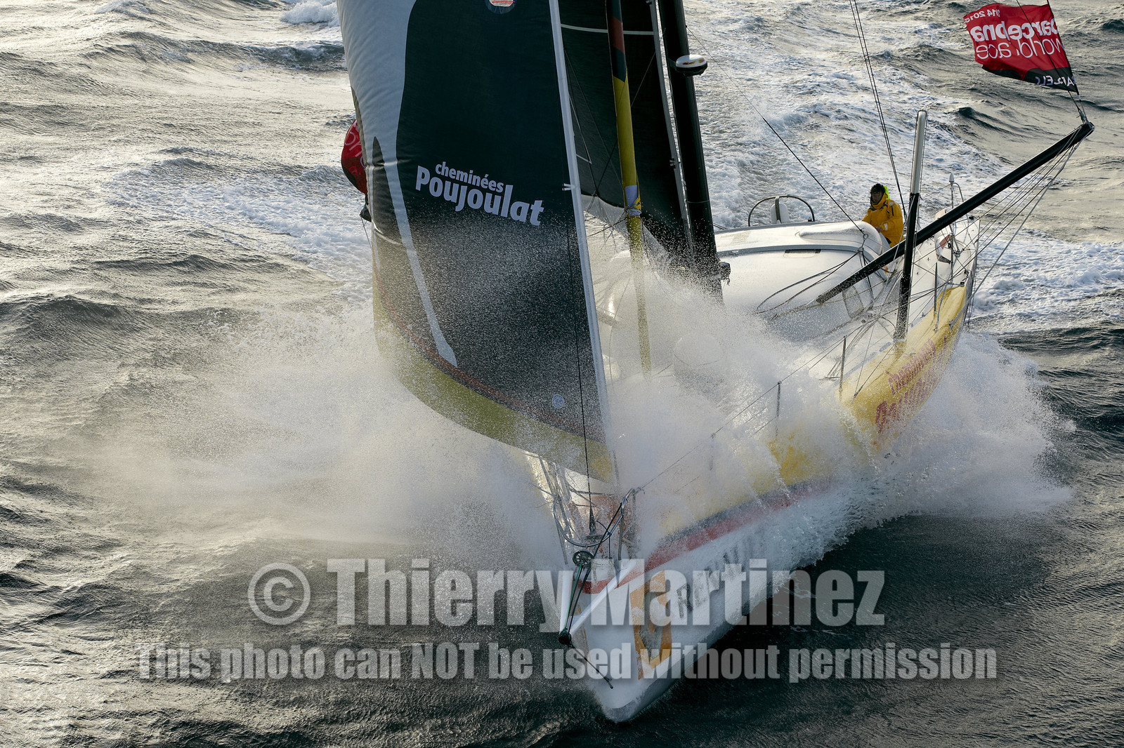 2014 BARCELONA WORLD RACE. Bernard Stamm (SUI) & Jean Le Cam (FRA) on CHEMINEES POUJOULAT