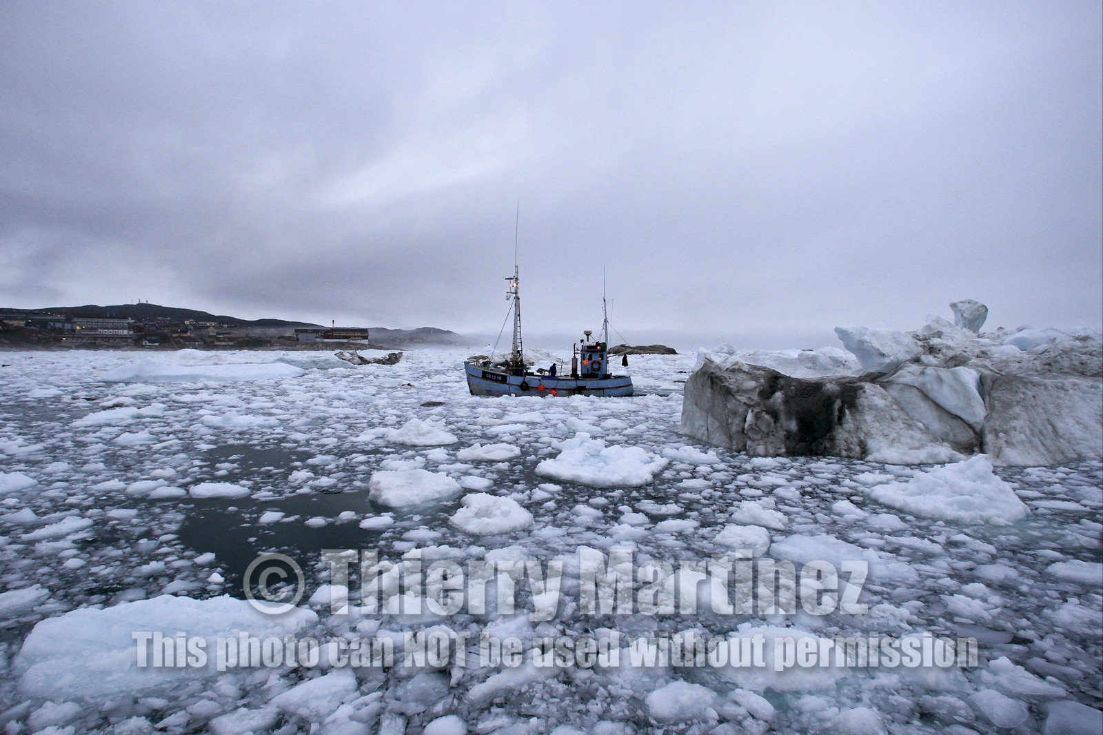 Schooner LA LOUISE sailing on west coast of Greenland.