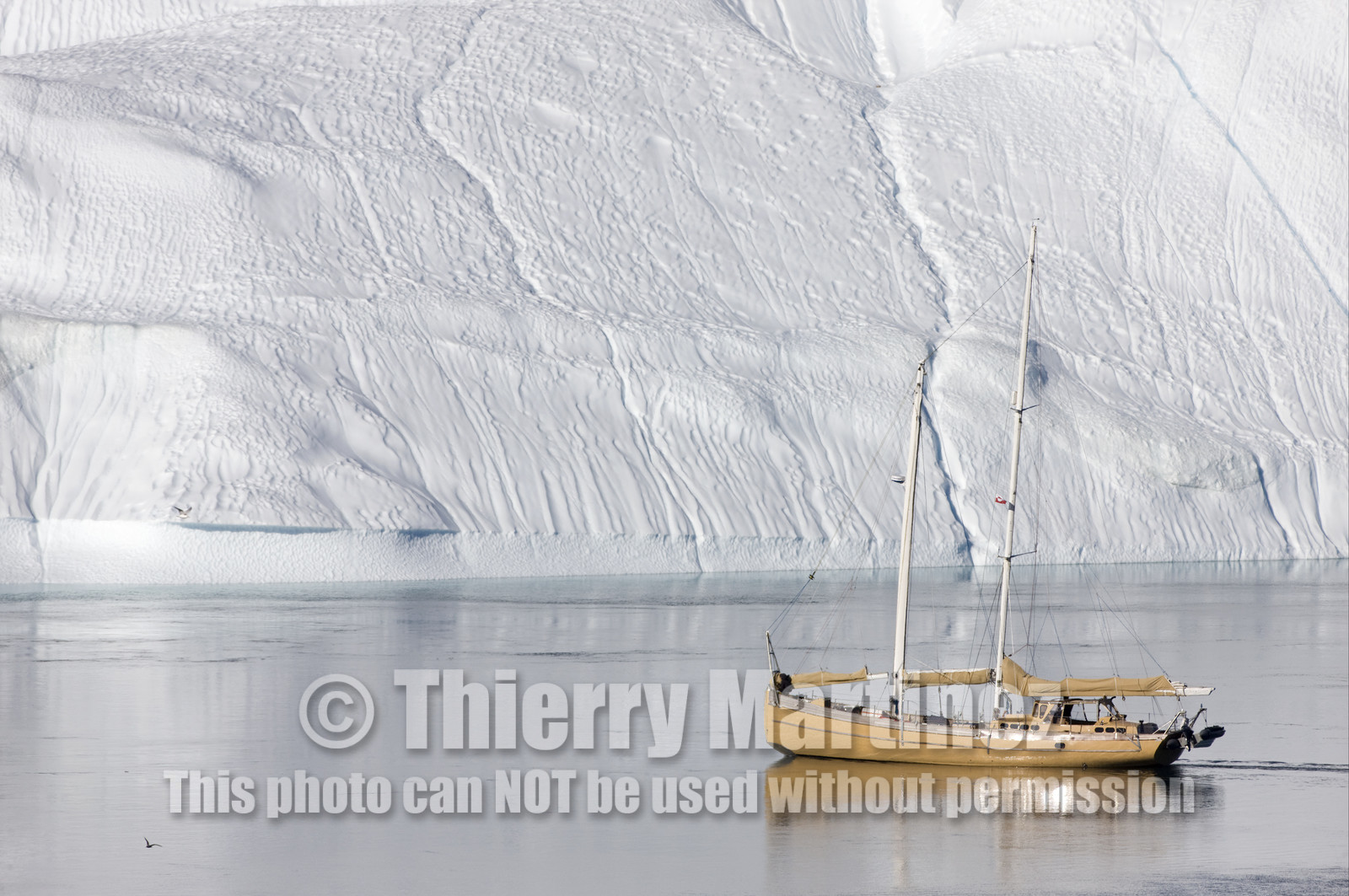 Schooner LA LOUISE sailing on west coast of Greenland.