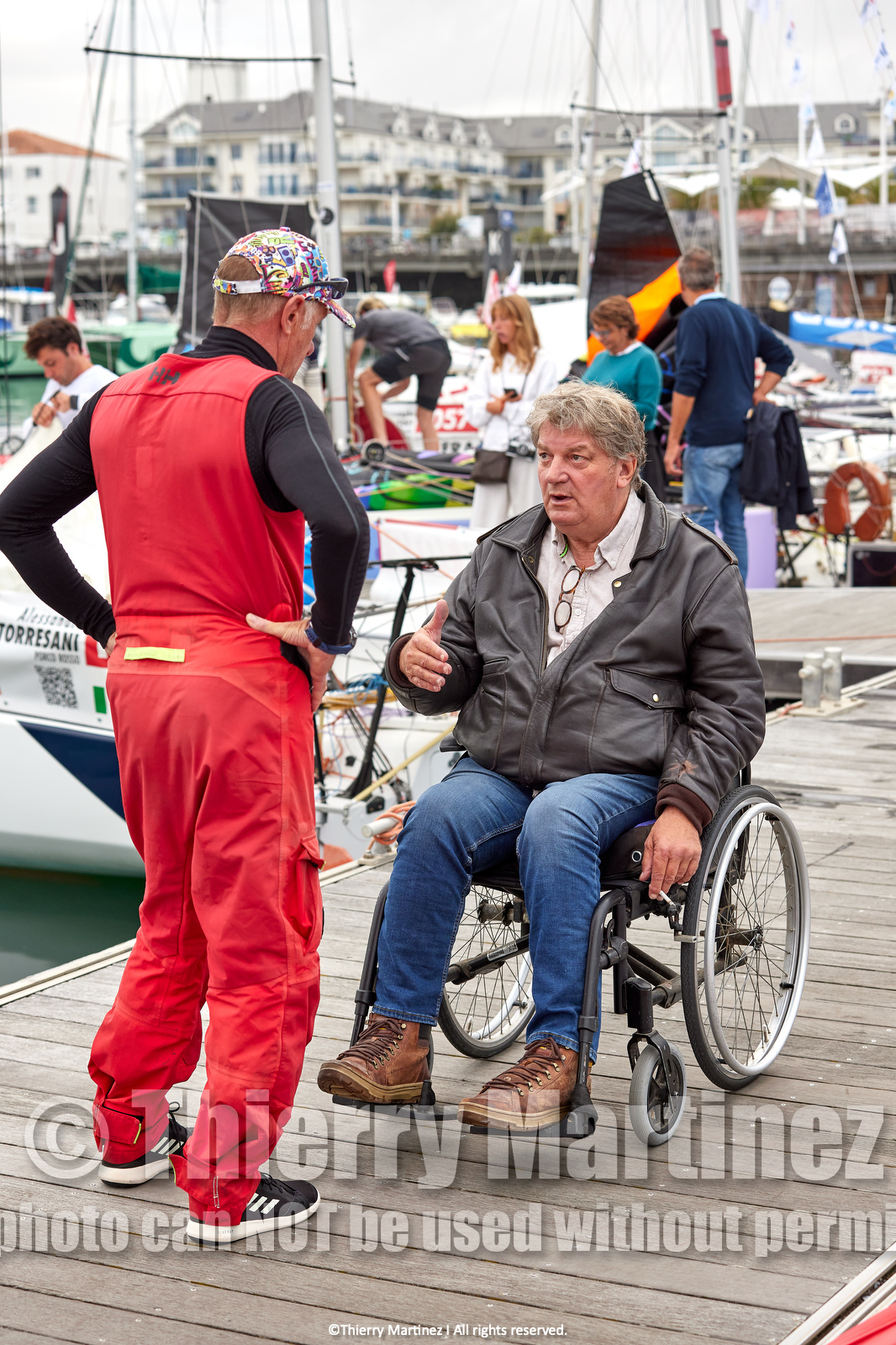 23_21611   © Thierry Martinez. LES SABLES D'OLONNE, 85 - FRANCE 25 septembre 2023.Départ MINI TRANSAT 2023. Départ du Dimanche 24 septembre retardé au Lundi 25 Sept .Les Sables d’Olonne (FRA)    Santa Cruz de la Palma ( Canaries)    St François ( Guadeloupe): 4050 NM.