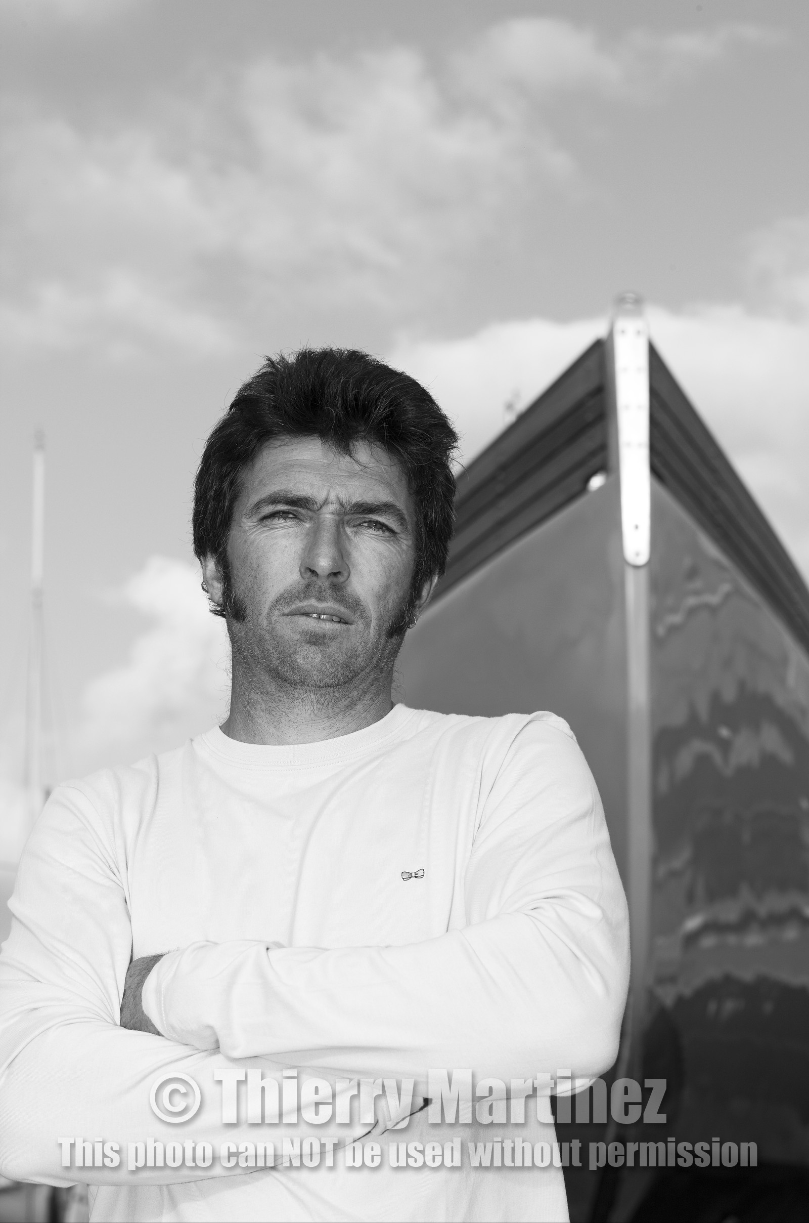 Thierry Dubois (FRA) et son bateau LA LOUISE