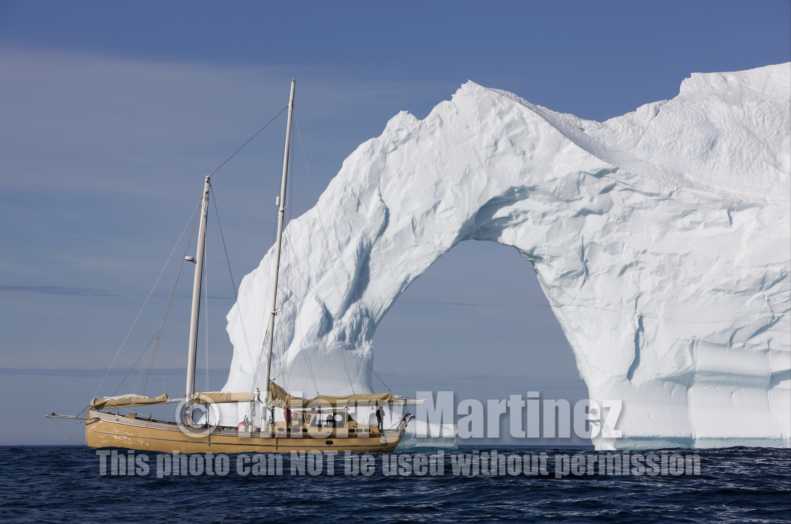 Schooner LA LOUISE sailing on west coast of Greenland.