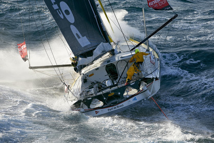 2014 BARCELONA WORLD RACE. Bernard Stamm (SUI) & Jean Le Cam (FRA) on CHEMINEES POUJOULAT