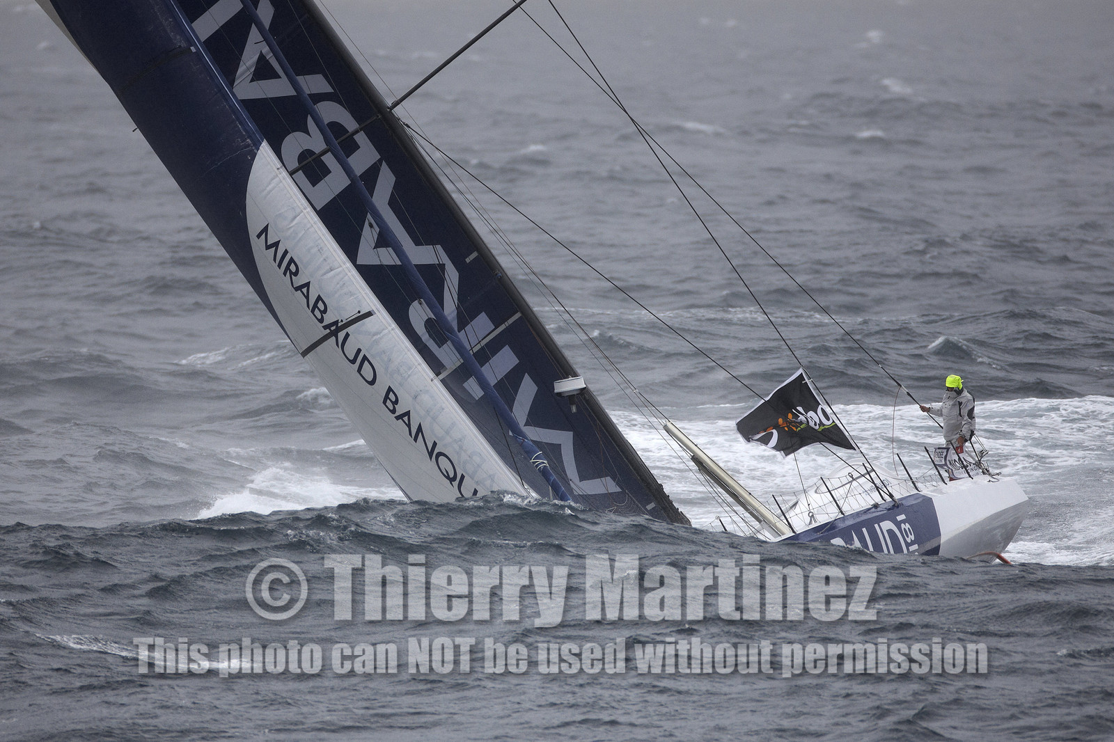MIRABAUD  Monohull IMOCA 60, skipper Dominique Wavre (SUi)