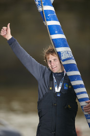 2012 13 VENDEE GLOBE. Winner arrival in Les sables d'Olonne (FRA