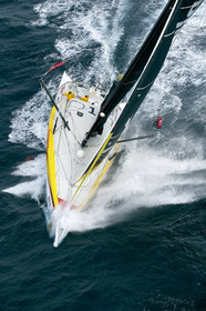 2014 BARCELONA WORLD RACE. Bernard Stamm (SUI) & Jean Le Cam (FRA) on CHEMINEES POUJOULAT