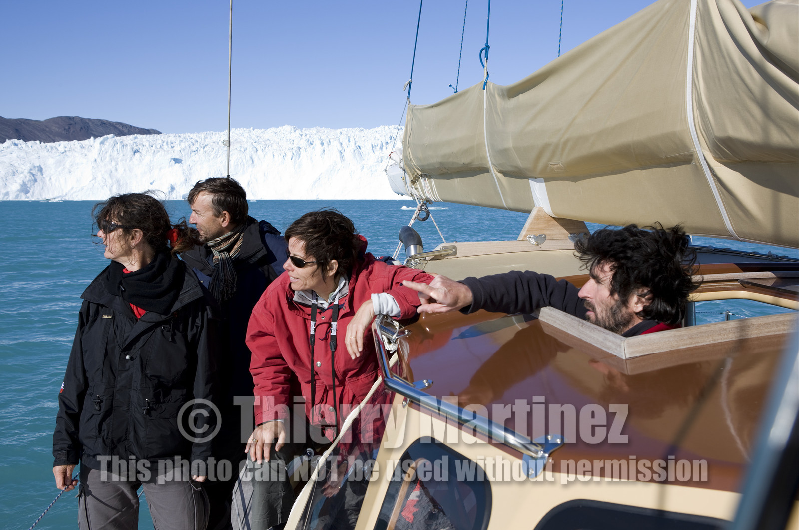 Schooner LA LOUISE sailing on west coast of Greenland.