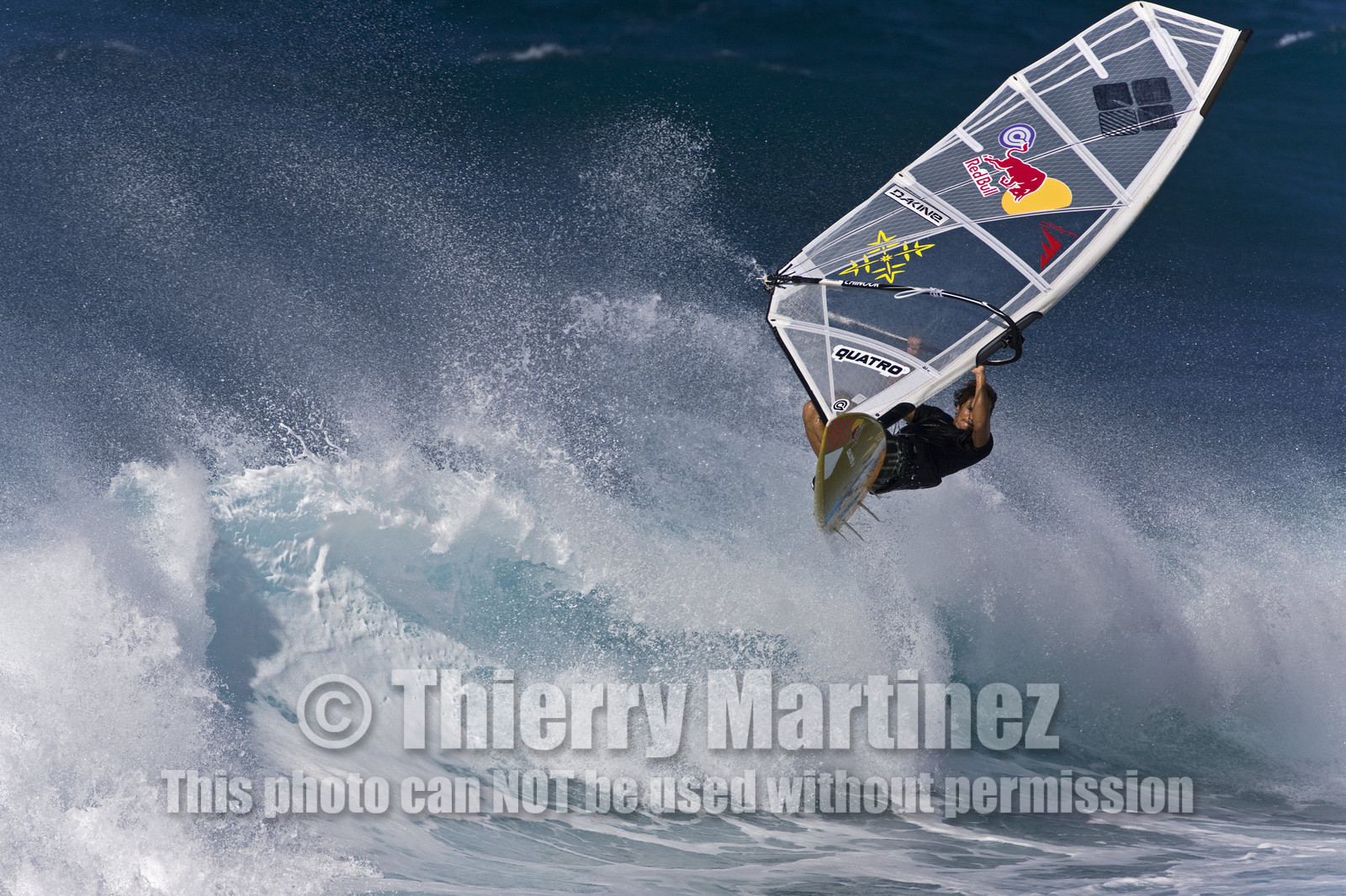 Windsurf in waves at Hookip'a Beach - North Shore Maui - Hawaii.