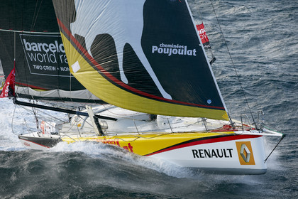 2014 BARCELONA WORLD RACE. Bernard Stamm (SUI) & Jean Le Cam (FRA) on CHEMINEES POUJOULAT