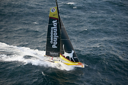 2014 BARCELONA WORLD RACE. Bernard Stamm (SUI) & Jean Le Cam (FRA) on CHEMINEES POUJOULAT