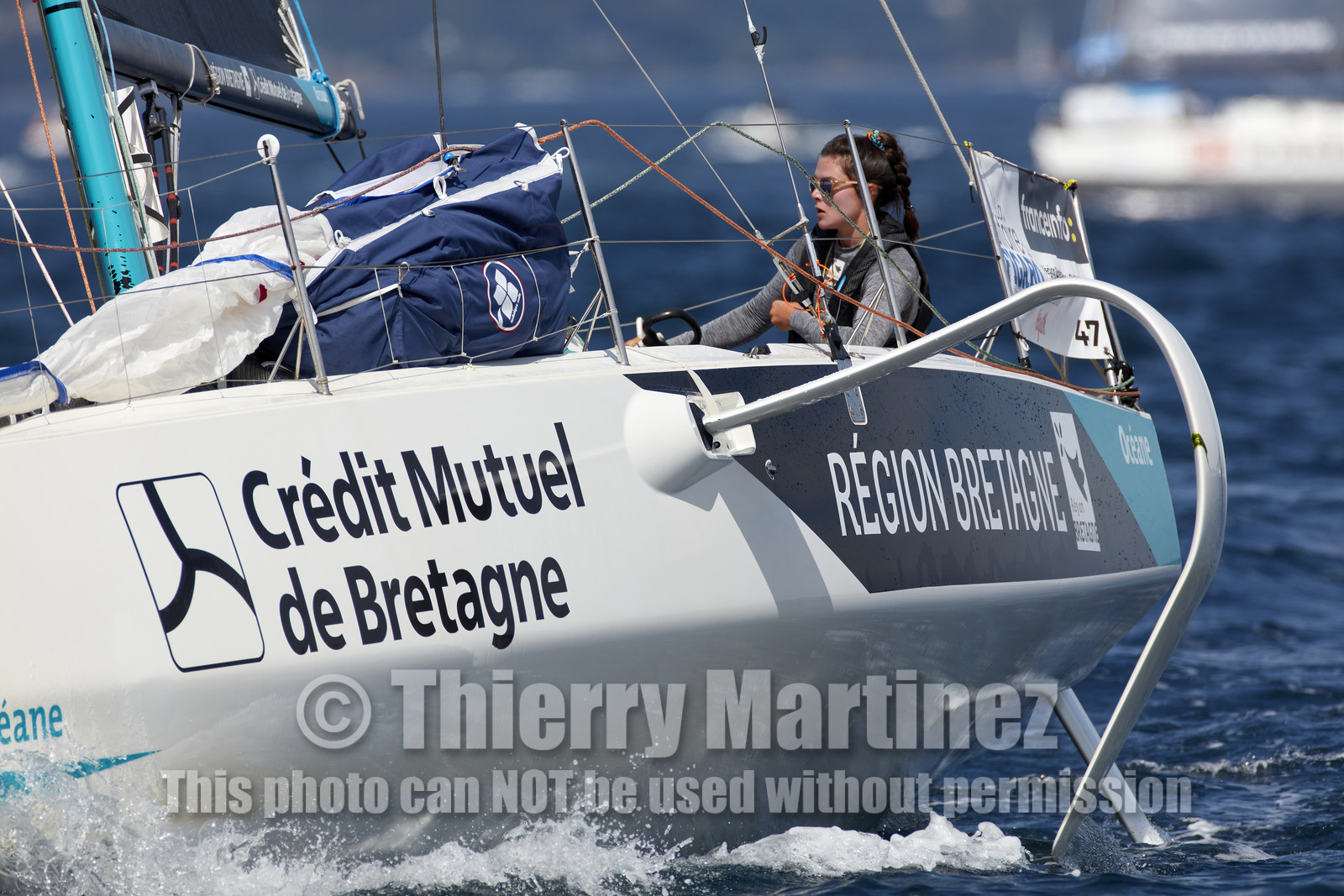 22_33247   © Thierry Martinez.PORT LA FORET, FRANCE. 28 Aout  2022.53éme édition de la Solitaire du Figaro.Départ de la 2éme étape , Port La Forêt   Royan (635NM).