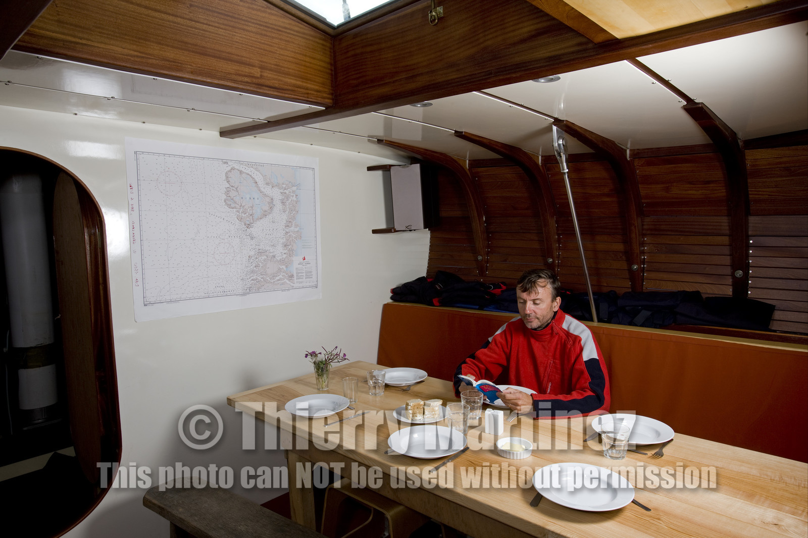 Schooner LA LOUISE sailing on west coast of Greenland.