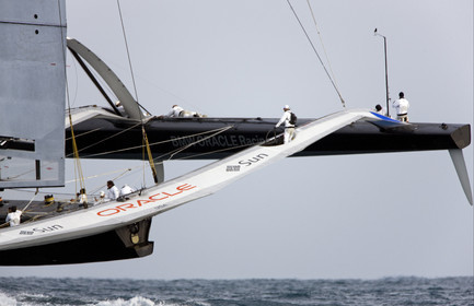 33rd  AMERICA'S CUP Valencia Spain, February 2010 - Defender:  ALINGHI (ALINGHI 5) vs Challenger : BMW Oracle Racing (USA 17)
