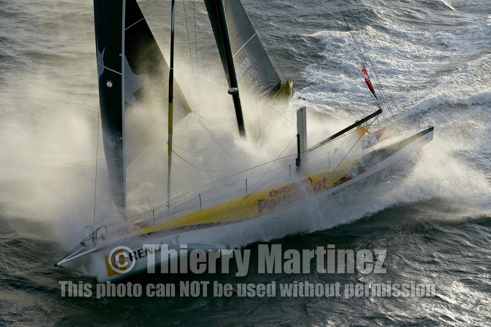 2014 BARCELONA WORLD RACE. Bernard Stamm (SUI) & Jean Le Cam (FRA) on CHEMINEES POUJOULAT