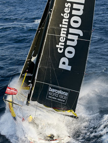 2014 BARCELONA WORLD RACE. Bernard Stamm (SUI) & Jean Le Cam (FRA) on CHEMINEES POUJOULAT