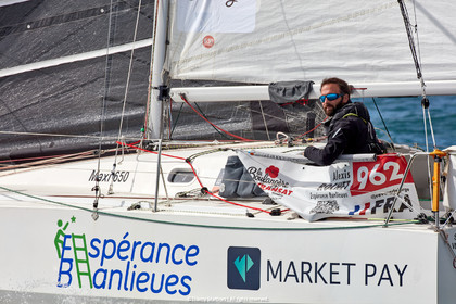 23_22799   © Thierry Martinez. LES SABLES D'OLONNE, 85 - FRANCE 25 septembre 2023.Départ MINI TRANSAT 2023. Départ du Dimanche 24 septembre retardé au Lundi 25 Sept .Les Sables d’Olonne (FRA)    Santa Cruz de la Palma ( Canaries)    St François ( Guadeloupe): 4050 NM.