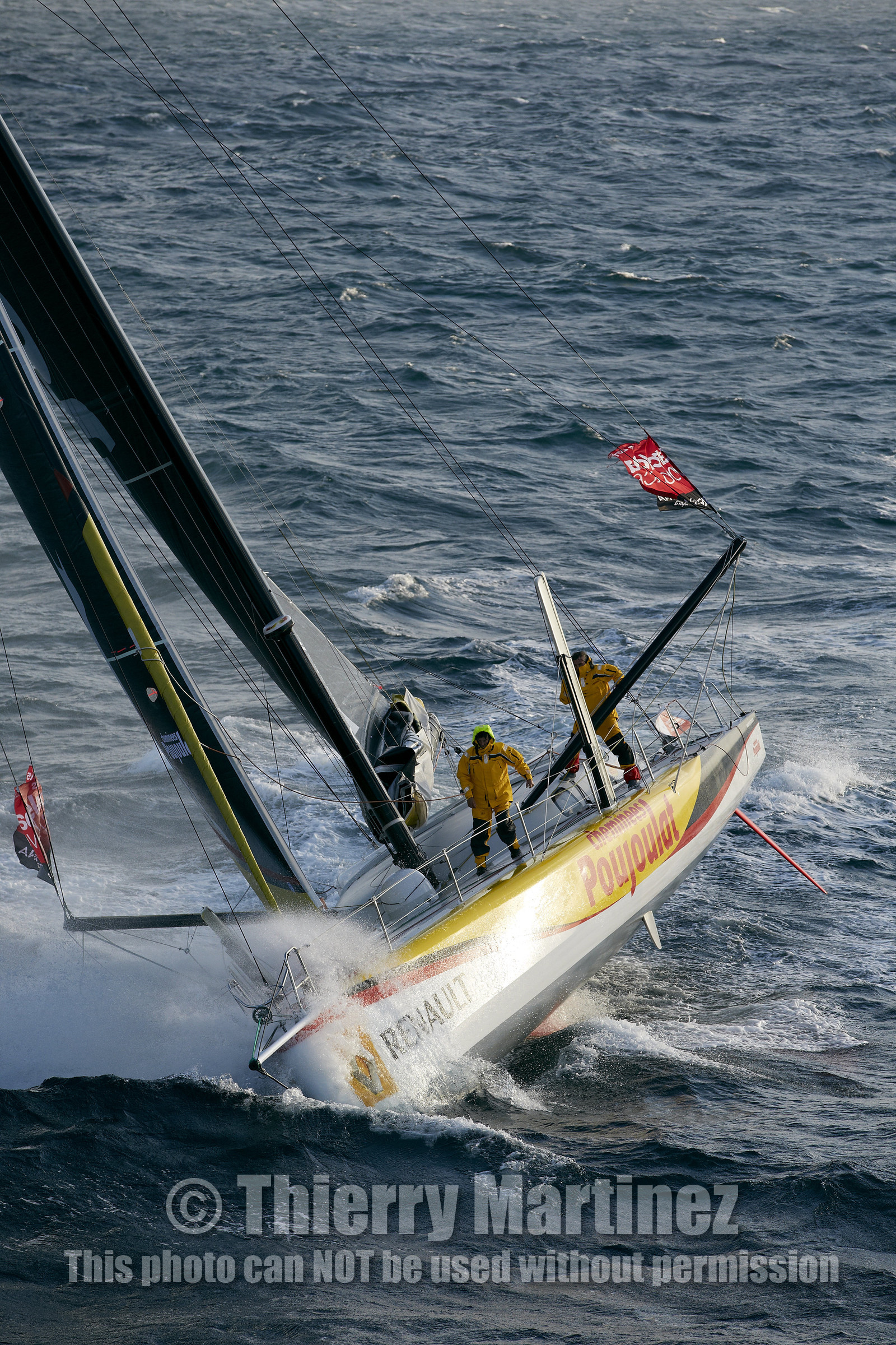 2014 BARCELONA WORLD RACE. Bernard Stamm (SUI) & Jean Le Cam (FRA) on CHEMINEES POUJOULAT