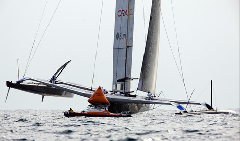 33rd  AMERICA'S CUP Valencia Spain, February 2010 - Defender:  ALINGHI (ALINGHI 5) vs Challenger : BMW Oracle Racing (USA 17)
