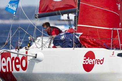 22_33176   © Thierry Martinez.PORT LA FORET, FRANCE. 28 Aout  2022.53éme édition de la Solitaire du Figaro.Départ de la 2éme étape , Port La Forêt   Royan (635NM).