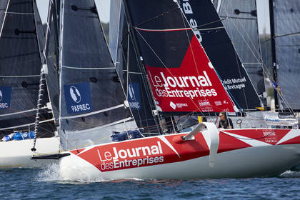 22_32916   © Thierry Martinez.PORT LA FORET, FRANCE. 28 Aout  2022.53éme édition de la Solitaire du Figaro.Départ de la 2éme étape , Port La Forêt   Royan (635NM).