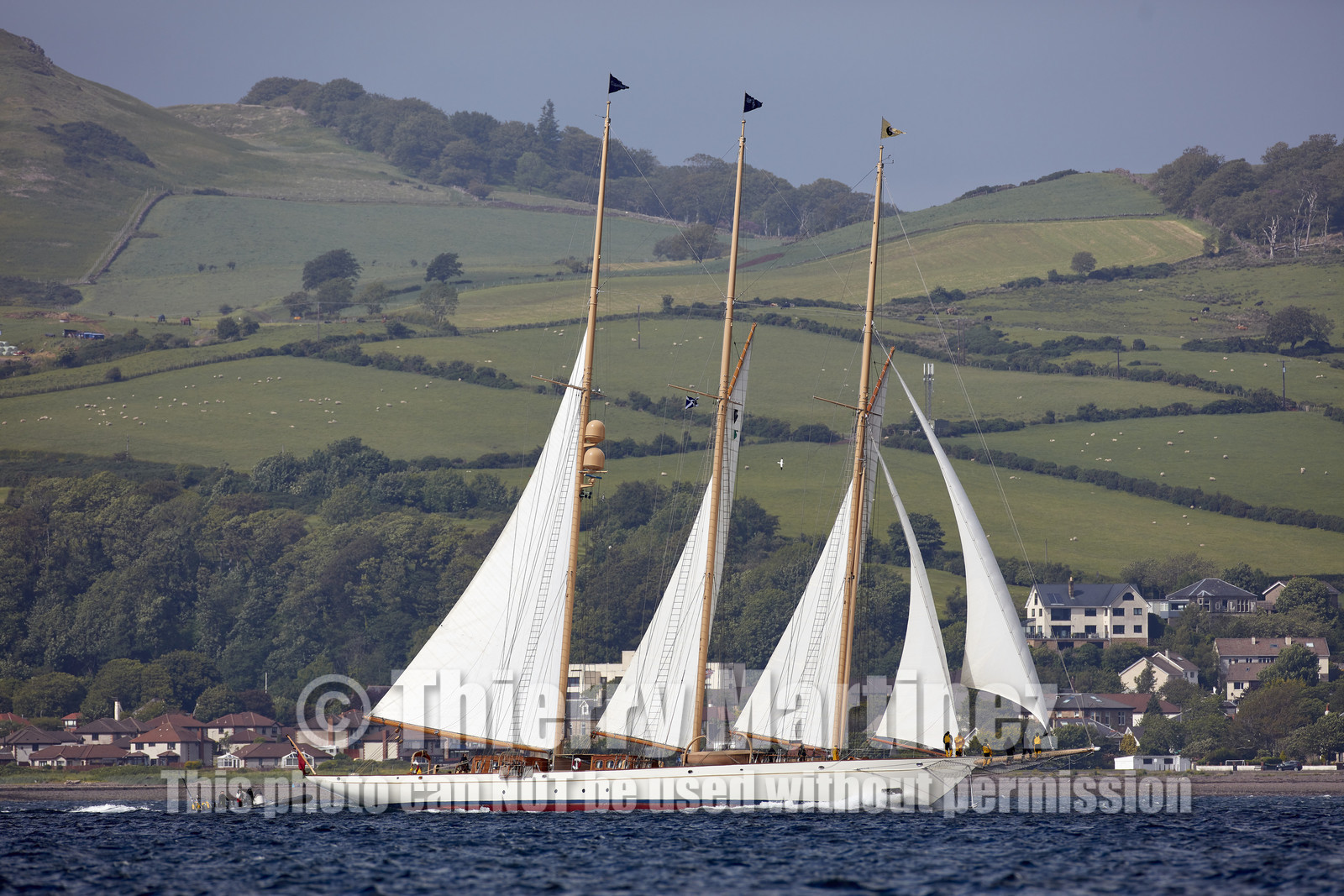 22_17006   © Thierry Martinez.FAIRLIE,SCOTLAND - UK 11th June 20222022 RICHARD MILLE FIFE REGATTA.Day 1. Race cancelled , too much wind…