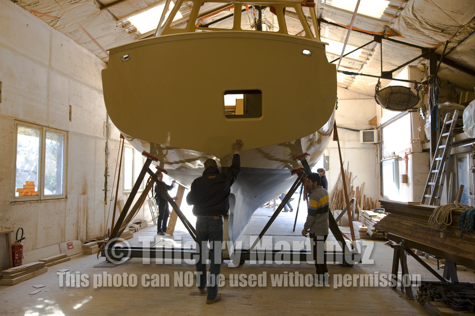 Launch of Thierry Dubois (FRA) new schooner LA LOUISE