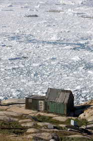 Schooner LA LOUISE sailing on west coast of Greenland.