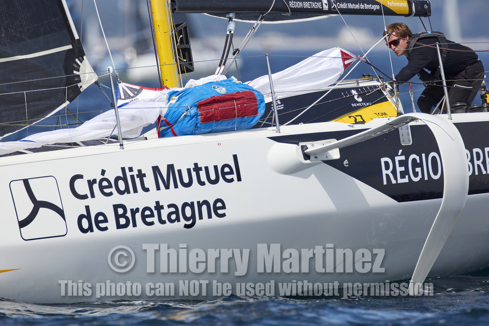 22_33156   © Thierry Martinez.PORT LA FORET, FRANCE. 28 Aout  2022.53éme édition de la Solitaire du Figaro.Départ de la 2éme étape , Port La Forêt   Royan (635NM).