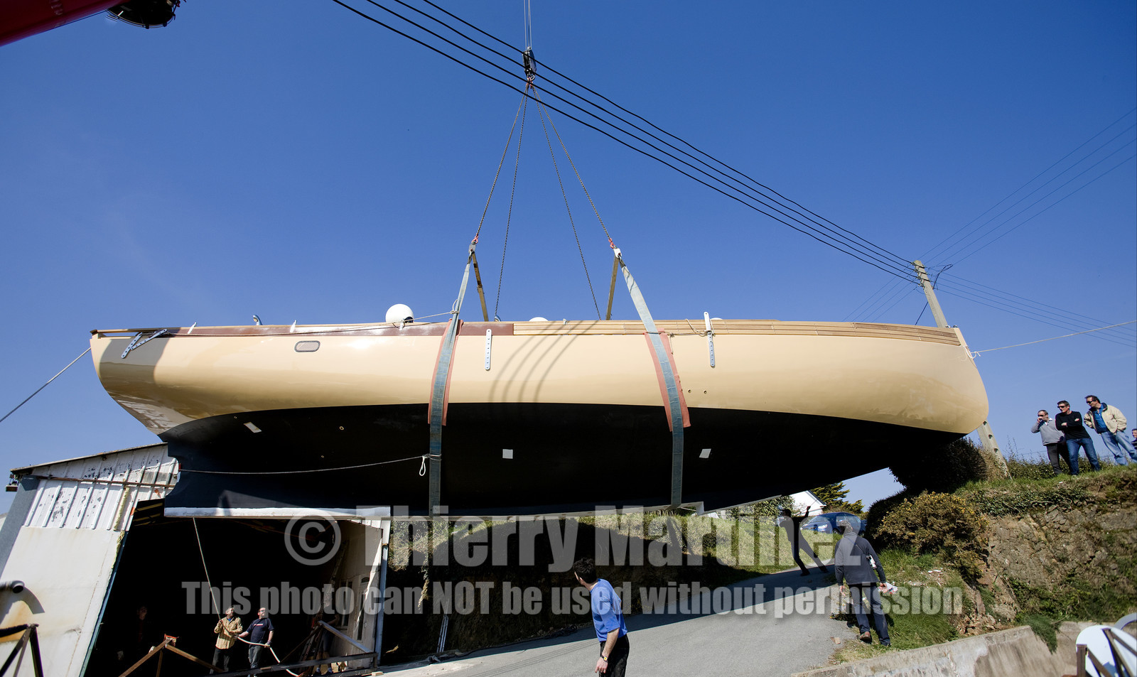 Launch of Thierry Dubois (FRA) new schooner LA LOUISE