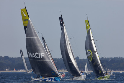 22_33107   © Thierry Martinez.PORT LA FORET, FRANCE. 28 Aout  2022.53éme édition de la Solitaire du Figaro.Départ de la 2éme étape , Port La Forêt   Royan (635NM).