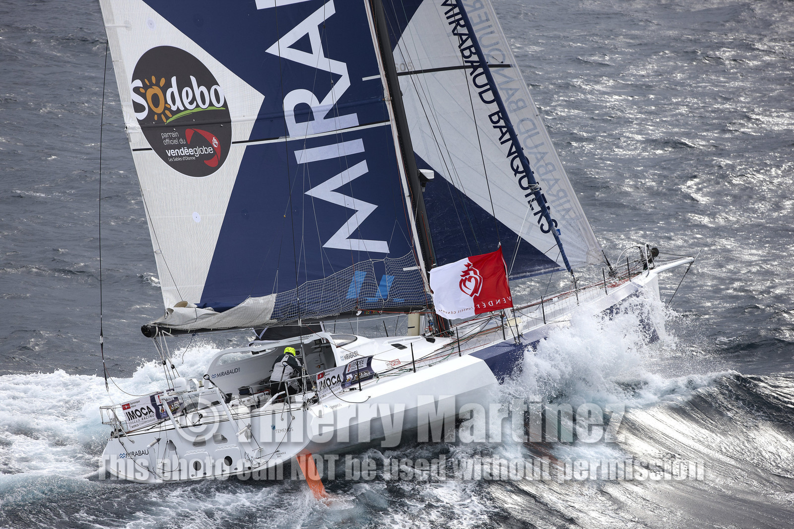 MIRABAUD  Monohull IMOCA 60, skipper Dominique Wavre (SUi)