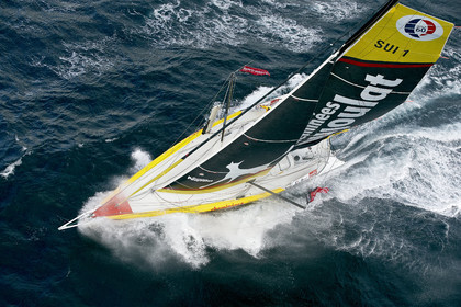 2014 BARCELONA WORLD RACE. Bernard Stamm (SUI) & Jean Le Cam (FRA) on CHEMINEES POUJOULAT