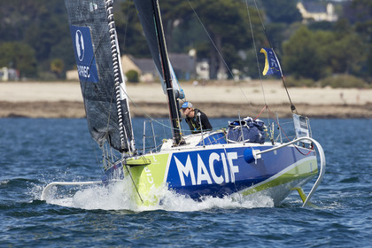 22_32905   © Thierry Martinez.PORT LA FORET, FRANCE. 28 Aout  2022.53éme édition de la Solitaire du Figaro.Départ de la 2éme étape , Port La Forêt   Royan (635NM).