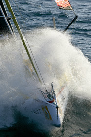 2014 BARCELONA WORLD RACE. Bernard Stamm (SUI) & Jean Le Cam (FRA) on CHEMINEES POUJOULAT