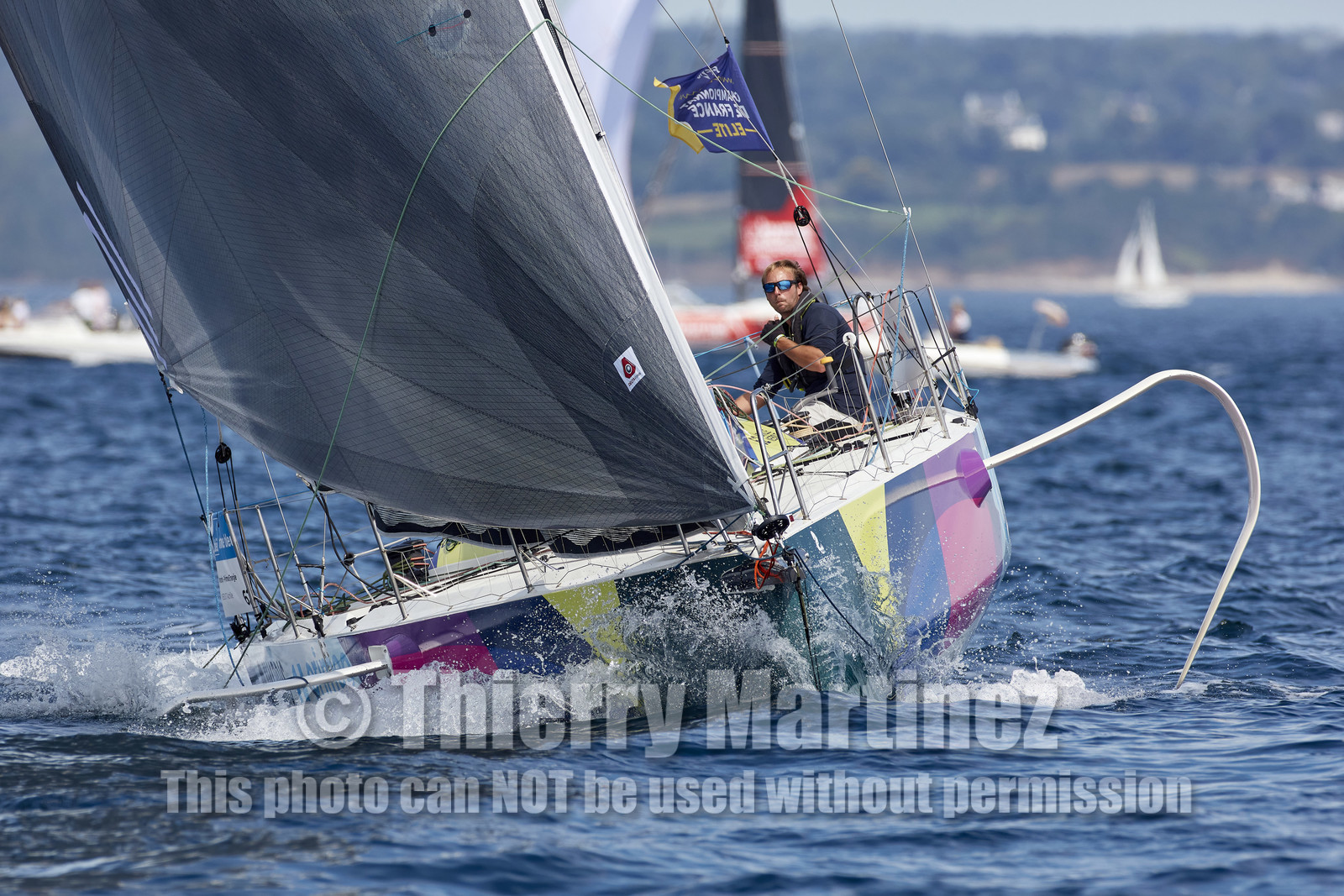 22_33406   © Thierry Martinez.PORT LA FORET, FRANCE. 28 Aout  2022.53éme édition de la Solitaire du Figaro.Départ de la 2éme étape , Port La Forêt   Royan (635NM).