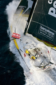 2014 BARCELONA WORLD RACE. Bernard Stamm (SUI) & Jean Le Cam (FRA) on CHEMINEES POUJOULAT