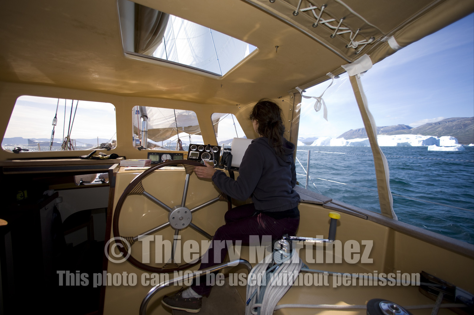 Schooner LA LOUISE sailing on west coast of Greenland.