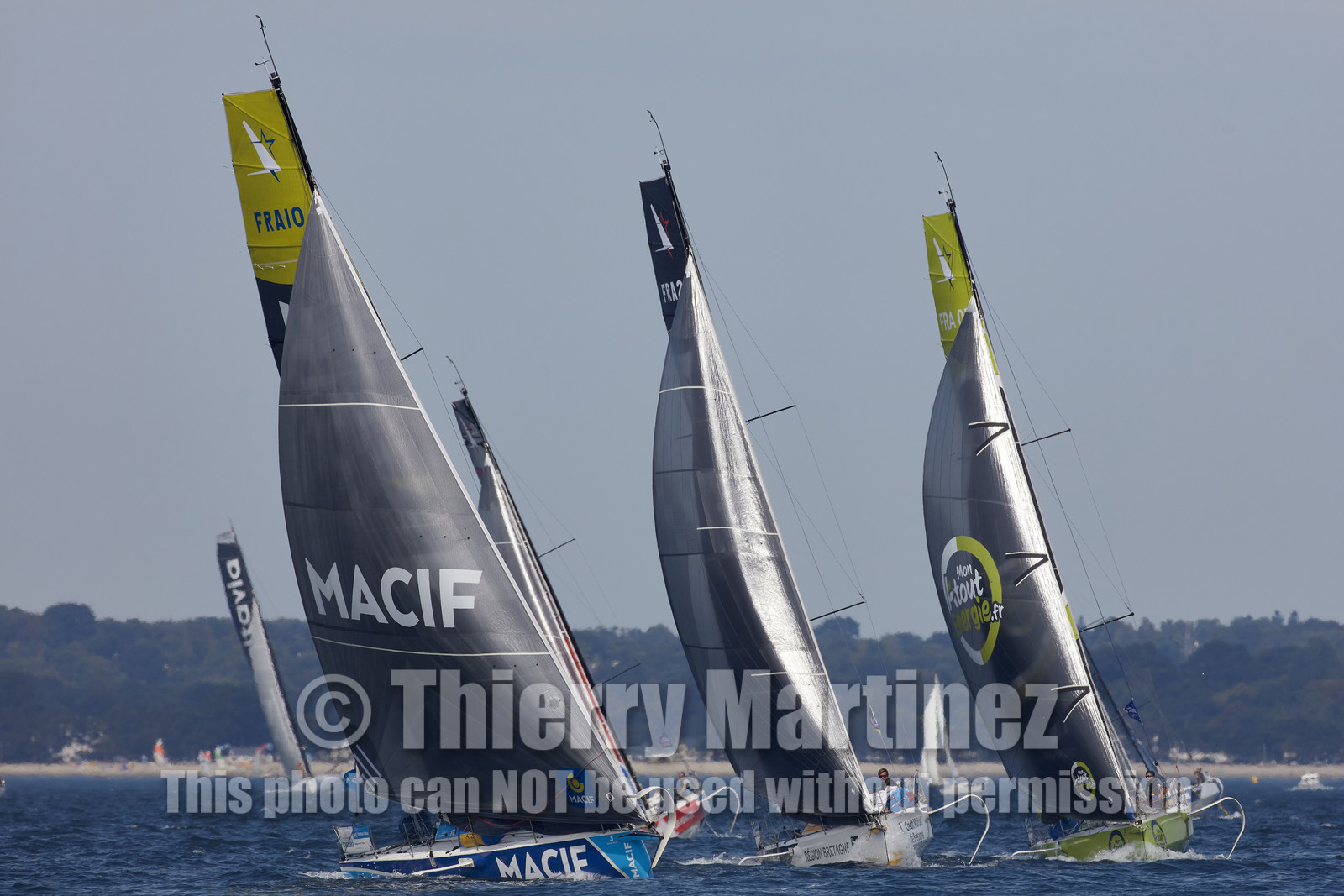 22_33107   © Thierry Martinez.PORT LA FORET, FRANCE. 28 Aout  2022.53éme édition de la Solitaire du Figaro.Départ de la 2éme étape , Port La Forêt   Royan (635NM).