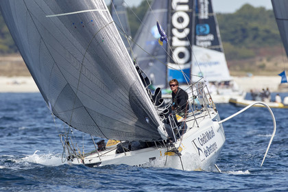 22_33399   © Thierry Martinez.PORT LA FORET, FRANCE. 28 Aout  2022.53éme édition de la Solitaire du Figaro.Départ de la 2éme étape , Port La Forêt   Royan (635NM).