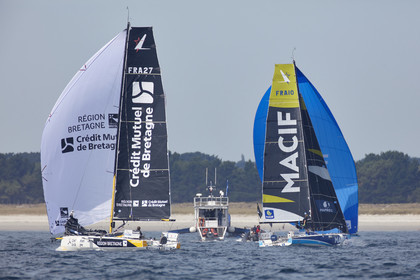 22_33349   © Thierry Martinez.PORT LA FORET, FRANCE. 28 Aout  2022.53éme édition de la Solitaire du Figaro.Départ de la 2éme étape , Port La Forêt   Royan (635NM).